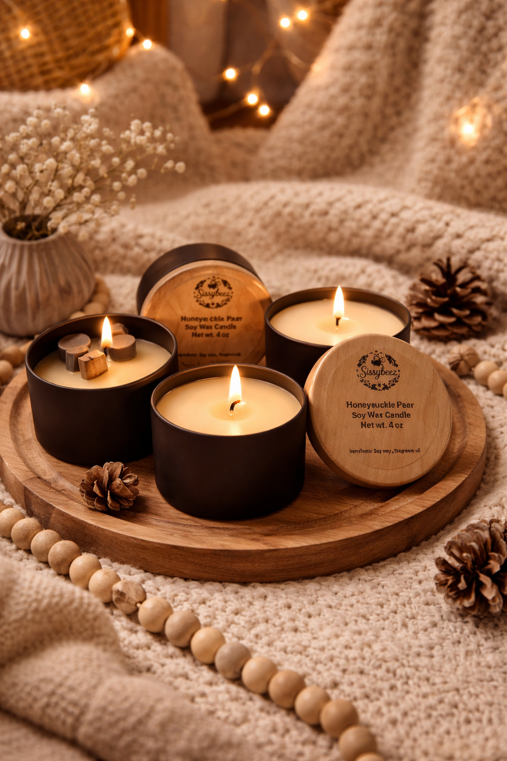 Soy Wax Candles 4 oz Tin
